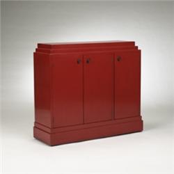 Paul T. Frankl China-red lacquer cabinet