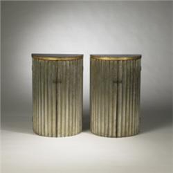 Paul T. Frankl Demilune cabinets, pair