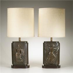 Minna R. Harkavy table lamps, pair