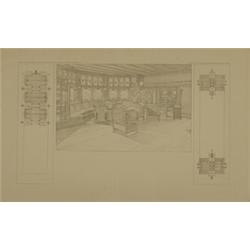 Frank Lloyd Wright Plate from the Wasmuth Po