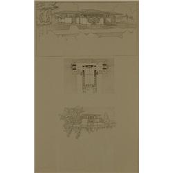 Frank Lloyd Wright Plate from the Wasmuth Po