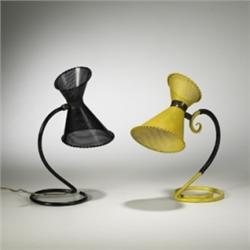 Mathieu Mategot table lamps, pair