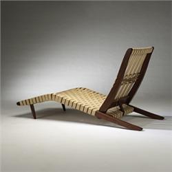 George Nakashima an early Long Chair