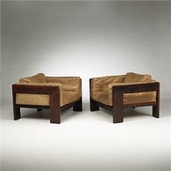 Afro and Tobia Scarpa Bastiano chairs, pair