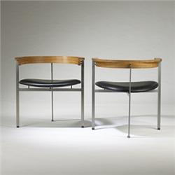 Poul Kjaerholm PK-11 chairs, pair