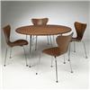 Image 1 : Arne Jacobsen Series 7 dining chairs and tab