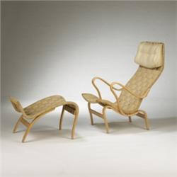 Bruno Mathsson Pernilla 2 lounge chair and o
