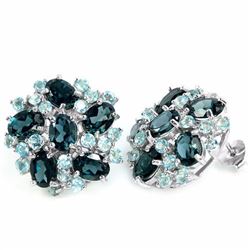 Natural London & Sky Blue Topaz Earrings