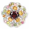 Image 1 : Natural Fancy Sapphire Granet Tourmaline Ring