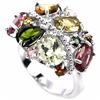 Image 1 : Natural Multi Color Tourmaline Ring