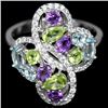 Image 1 : Natural Multi Gemstone Ring