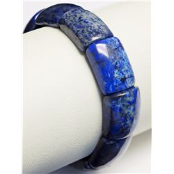 Genuine Lazpis Lazuli (approx 45.00g) Felxible Size Bracelet Retail $100