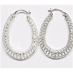 Sterling Silver (approx 8.30g) Two Set Hoop Earrings Retail $240