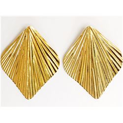 High Fashion Gold Plated Two Bracelet & Earrings Set Retail $150