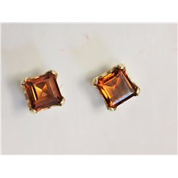 14kt Yellow Gold Garnet Earrings Retail $150