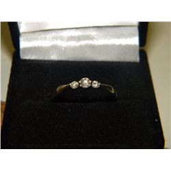 stamped 10k 3 diamond white yellow gold ring