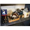 Image 1 : SHELF OF MISC SCREW DRIVERS/HAMMER/LIGHTS/CABLES/E LECTRONICS/ETC