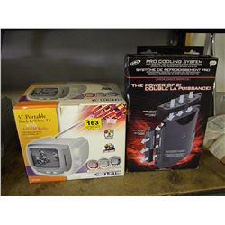 PRO COOLING SYSTEM FOR PS3/5" PORTABLE BLACK & WHITE TV WITH RADIO