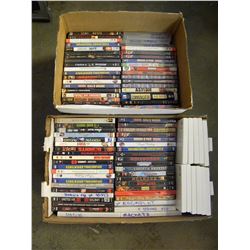 2 BOXES OF DVDS