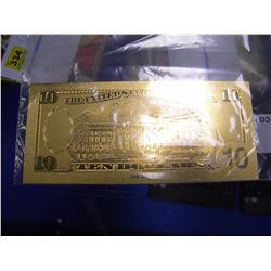 24K AMERICAN COLLECTIBLE GF $10 DOLLAR BILL
