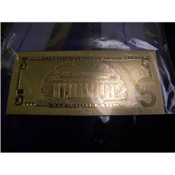 24K AMERICAN COLLECTIBLE GF $5 DOLLAR BILL