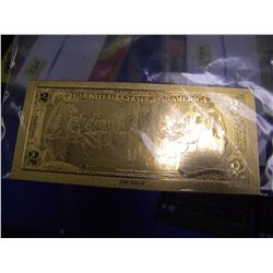 24K AMERICAN COLLECTIBLE GF $2 DOLLAR BILL