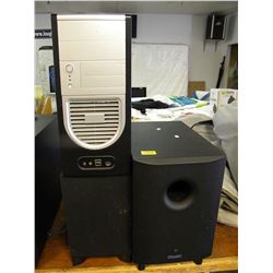 MISSION & SONY SUBWOOFERS/EMPTY COMPUTER CASE