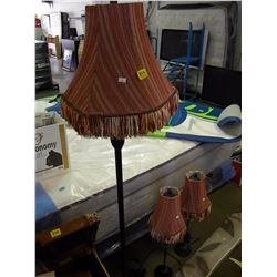 FLOOR LAMP & 2 MATCHING TABLE LAMPS