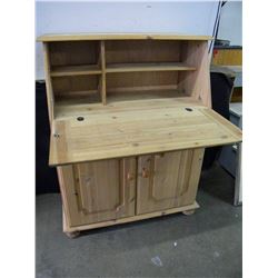 PINE DROP DOWN 3 DRAWER WOODEN PANTRY
