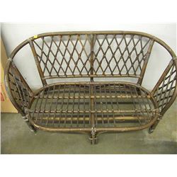 RATANNED LOVE SEAT