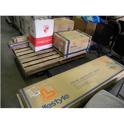 2 PALLETS OF MISC LIFESTYLE BED PARTS/CHAIR PARTS/ETC