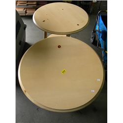 2 MATCHING WHITE OAK TABLES