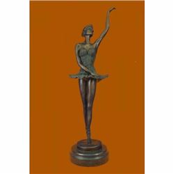 16" Well Trained Ballerina Bronze Statue