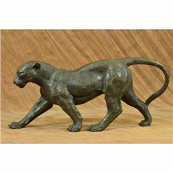 Sleek, Jaguar, Puma, Leopard, Wild Animal Bronze Sculpture