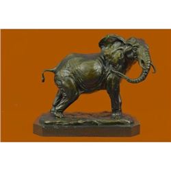 Massive Happy Indian Elephant Sign of Good Luck and Fortune Bronze Sculpture