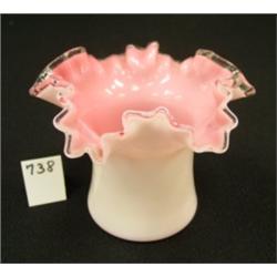FENTON Peach Crest 5" Vase Circa 1940s