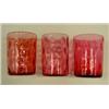 Image 3 : CRANBERRY Inverted Thumbprint Tumblers