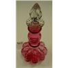 Image 1 : FENTON Ruby Overlay 9" Cologne Bottle