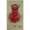 Image 2 : FENTON Ruby Overlay 9" Cologne Bottle