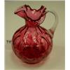 Image 1 : CRANBERRY 7" Glass Pitcher Clear Handle
