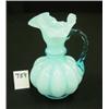 Image 1 : FENTON Blue Overlay Handled Jug #192