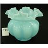 Image 1 : FENTON Blue Overlay Melon 5" Vase