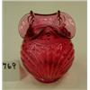 Image 1 : FENTON Cranberry Shell 4.75" Vase