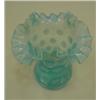 Image 2 : FENTON Blue Opalescent Coin Dot Vase