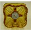 Image 3 : AMBER Pattern Glass Castor Set Base