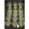 Image 1 : CRYSTAL Wheat Pattern Stemware Set (24)