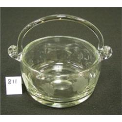 LEAD CRYSTAL Basket Floral Etching