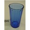 Image 1 : Fluted BLUE Glass Tumbler