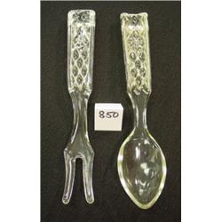 Glass Fork & Spoon SALAD SERVERS