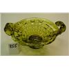 Image 1 : GREEN Glass Basket/Bowl with Handles